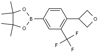 4,4,5,5-tetramethyl-2-(4-(oxetan-3-yl)-3-(trifluoromethyl)phenyl)-1,3,2-dioxaborolane Struktur