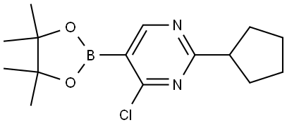 4-Chloro-2-(cyclopentyl)pyrimidine-5-boronic acid pinacol ester Struktur