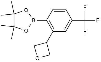 4,4,5,5-tetramethyl-2-(2-(oxetan-3-yl)-4-(trifluoromethyl)phenyl)-1,3,2-dioxaborolane Struktur