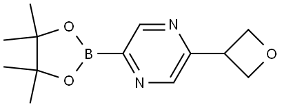 2-(oxetan-3-yl)-5-(4,4,5,5-tetramethyl-1,3,2-dioxaborolan-2-yl)pyrazine Struktur