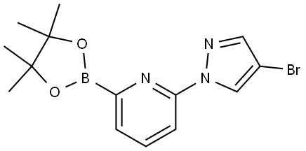 6-(4-Bromo-1H-pyrazol-1-yl)pyridine-2-boronic acid pinacol ester Struktur