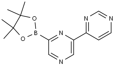 4-(6-(4,4,5,5-tetramethyl-1,3,2-dioxaborolan-2-yl)pyrazin-2-yl)pyrimidine Struktur