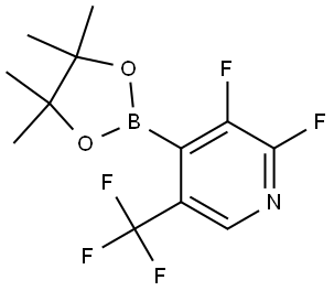 2,3-Difluoro-4-(4,4,5,5-tetramethyl-1,3,2-dioxaborolan-2-yl)-5-(trifluoromethyl)pyridine Struktur