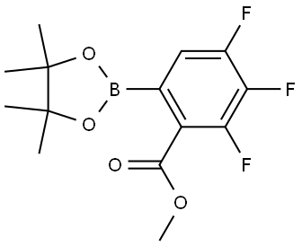 Methyl 2,3,4-trifluoro-6-(4,4,5,5-tetramethyl-1,3,2-dioxaborolan-2-yl)benzoate Struktur