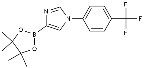 4-(4,4,5,5-tetramethyl-1,3,2-dioxaborolan-2-yl)-1-(4-(trifluoromethyl)phenyl)-1H-imidazole Struktur