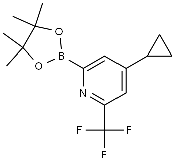 4-Cyclopropyl-2-(4,4,5,5-tetramethyl-1,3,2-dioxaborolan-2-yl)-6-(trifluoromethyl)pyridine Struktur