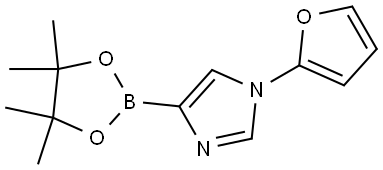 1-(furan-2-yl)-4-(4,4,5,5-tetramethyl-1,3,2-dioxaborolan-2-yl)-1H-imidazole Struktur