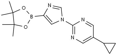 1-(5-Cyclopropylyrimidin-2-yl)-1H-imidazole-4-boronic acid pinacol ester Struktur