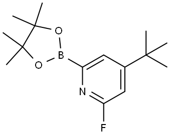 4-(tert-Butyl)-2-fluoro-6-(4,4,5,5-tetramethyl-1,3,2-dioxaborolan-2-yl)pyridine Struktur