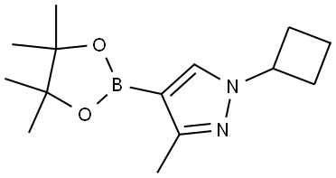 1-Cyclobutyl-3-methyl-4-(4,4,5,5-tetramethyl-1,3,2-dioxaborolan-2-yl)-1H-pyrazole Struktur