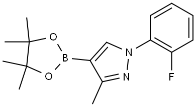 3-Methyl-1-(2-fluorophenyl)-1H-pyrazole-4-boronic acid pinacol ester Structure