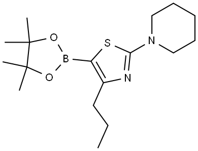 4-(n-Propyl)-2-(piperidino)thiazole-5-boronic acid pinacol ester Struktur