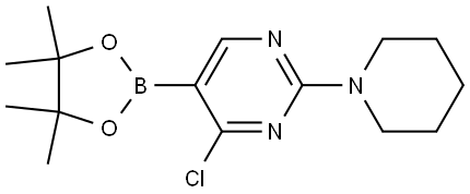 4-Chloro-2-(piperidino)pyrimidine-5-boronic acid pinacol ester Struktur