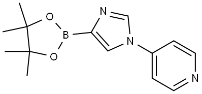 Pyridine, 4-[4-(4,4,5,5-tetramethyl-1,3,2-dioxaborolan-2-yl)-1H-imidazol-1-yl]- Struktur