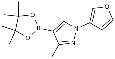 1-(furan-3-yl)-3-methyl-4-(4,4,5,5-tetramethyl-1,3,2-dioxaborolan-2-yl)-1H-pyrazole Struktur