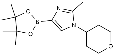 2-methyl-1-(tetrahydro-2H-pyran-4-yl)-4-(4,4,5,5-tetramethyl-1,3,2-dioxaborolan-2-yl)-1H-imidazole Structure