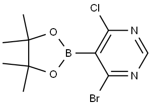 4-Chloro-6-bromopyrimidine-5-boronic acid pinacol ester Struktur