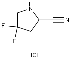 4,4-difluoropyrrolidine-2-carbonitrile hydrochloride Struktur