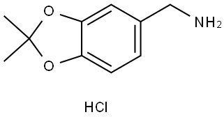 (2,2-dimethyl-1,3-dioxaindan-5-yl)methanamine hydrochloride Struktur