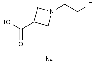 sodium 1-(2-fluoroethyl)azetidine-3-carboxylate Struktur