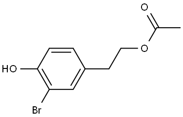 Benzeneethanol, 3-bromo-4-hydroxy-, 1-acetate Struktur