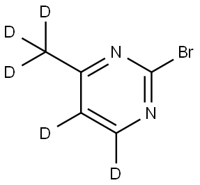 2-bromo-4-(methyl-d3)pyrimidine-5,6-d2 Struktur