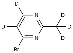 4-bromo-2-(methyl-d3)pyrimidine-5,6-d2 Struktur