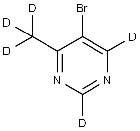 5-bromo-4-(methyl-d3)pyrimidine-2,6-d2 Struktur