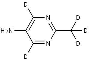 2-(methyl-d3)pyrimidin-4,6-d2-5-amine Struktur