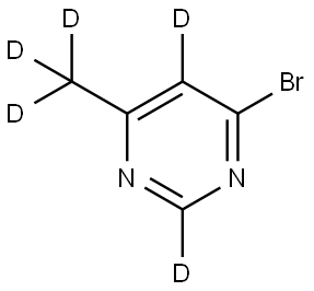 4-bromo-6-(methyl-d3)pyrimidine-2,5-d2 Struktur