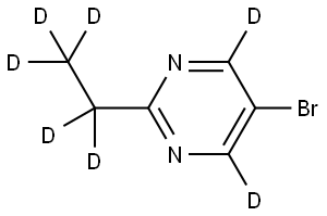 5-bromo-2-(ethyl-d5)pyrimidine-4,6-d2 Struktur