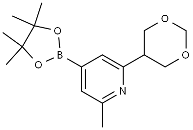 2-(1,3-dioxan-5-yl)-6-methyl-4-(4,4,5,5-tetramethyl-1,3,2-dioxaborolan-2-yl)pyridine Struktur