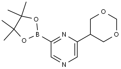 2-(1,3-dioxan-5-yl)-6-(4,4,5,5-tetramethyl-1,3,2-dioxaborolan-2-yl)pyrazine Struktur