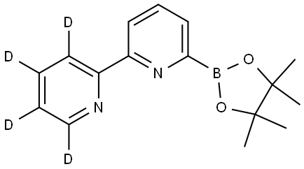 6-(4,4,5,5-tetramethyl-1,3,2-dioxaborolan-2-yl)-2,2'-bipyridine-3',4',5',6'-d4 Struktur