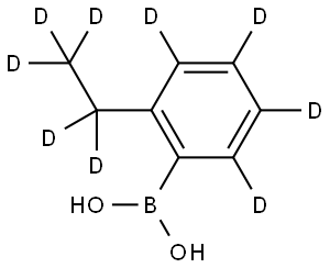 (2-(ethyl-d5)phenyl-3,4,5,6-d4)boronic acid Struktur