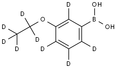 (3-(ethoxy-d5)phenyl-2,4,5,6-d4)boronic acid Struktur