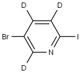 5-bromo-2-iodopyridine-3,4,6-d3 Struktur