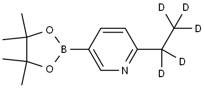 2-(ethyl-d5)-5-(4,4,5,5-tetramethyl-1,3,2-dioxaborolan-2-yl)pyridine Struktur