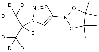 1-(propan-2-yl-d7)-4-(4,4,5,5-tetramethyl-1,3,2-dioxaborolan-2-yl)-1H-pyrazole Struktur