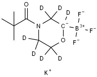 potassium trifluoro(4-pivaloylmorpholin-2-yl-2,3,3,5,5,6,6-d7)borate Struktur