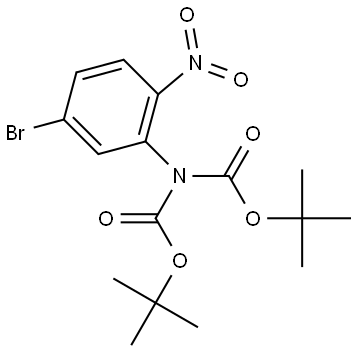 Imidodicarbonic acid, 2-(5-bromo-2-nitrophenyl)-, 1,3-bis(1,1-dimethylethyl) ester Struktur