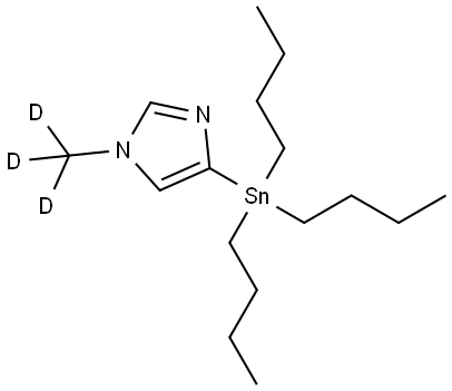 1H-Imidazole, 1-(methyl-d3)-4-(tributylstannyl)- Struktur