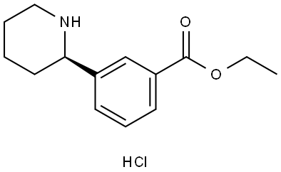 ethyl (R)-3-(piperidin-2-yl)benzoate hydrochloride Struktur