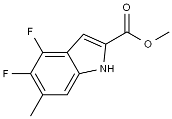 1H-Indole-2-carboxylic acid, 4,5-difluoro-6-methyl-, methyl ester Struktur