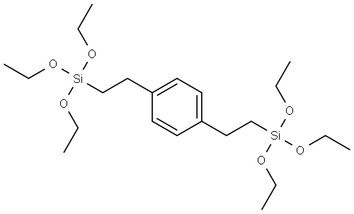 Benzene, 1,4-bis[2-(triethoxysilyl)ethyl]- Struktur