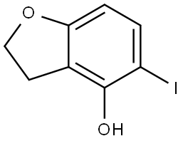 4-Benzofuranol, 2,3-dihydro-5-iodo- Struktur