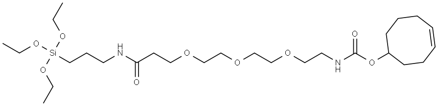 TCO-PEG3-amide-C3-triethoxysilane Struktur