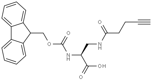 Nα-Fmoc-Nβ-pentynoyl-2,3-diaminopropionicacid,≥98%(Assaybytitration,HPLC) Struktur