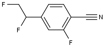 4-(1,2-Difluoroethyl)-2-fluorobenzonitrile Struktur