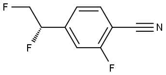 (S)-4-(1,2-difluoroethyl)-2-fluorobenzonitrile Struktur